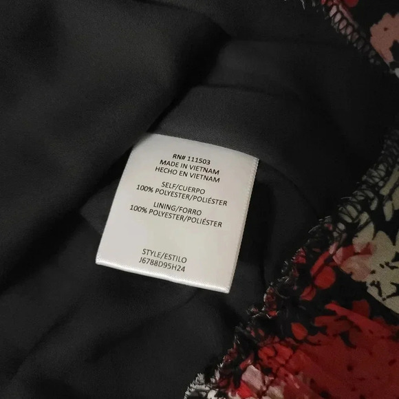 June & Hudson Red print cropped blouse Top Size XL - Picture 6 of 9